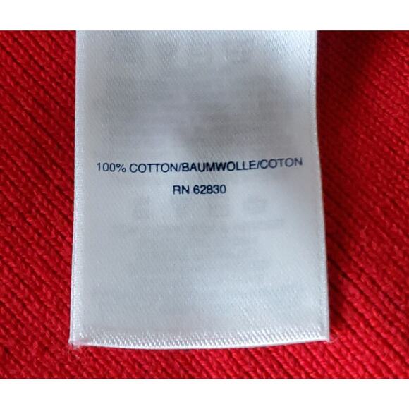 LANDS END Women's M Cardigan Sweater Nordic Snowflake Button Up Supima Cotton - Picture 8 of 8